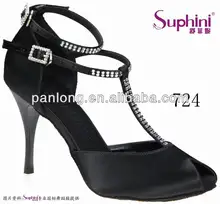 Suphini Top Selling Black Dance Shoe, Classic Lady Salsa Shoes, Woman Tango Latin Shoes,Free Shipping 724
