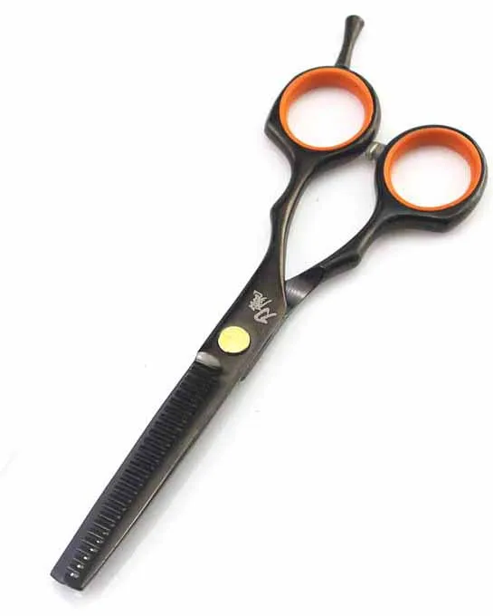 Профессиональные ножницы для стрижки волос филировочные ножницы парикмахерские ножницы парикмахерский салон инструмент для парикмахера - Цвет: black thinning