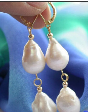 

free shipping 13378 white drip KESHI REBORN PEARL dangle earring