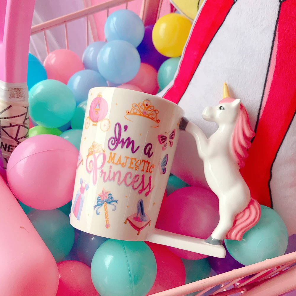 

Rainbow Horse Cute Ceramics Unicorn Cup Creative Coffee Cup New Year Gift For Children Birthday Water Tea Cup Children Girl gift