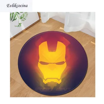 

Free Shipping Hero Man Cartoon Round Non-Slip Absorbent Bath Mat Area Rug for Living Room Bedroom Floor Carpet Tapete Infantil