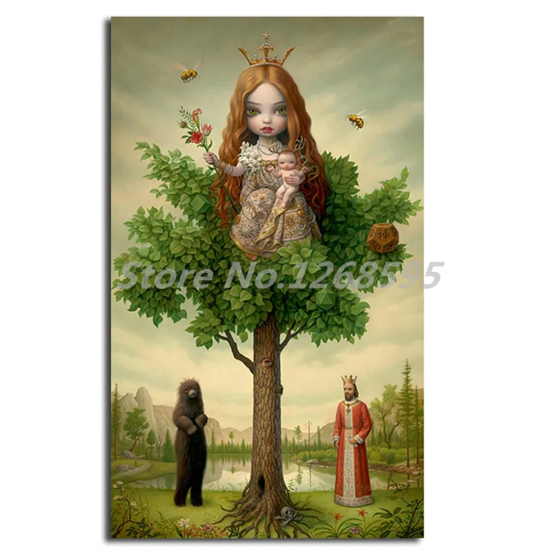 Постеры на холсте Mark Ryden The Tree Show настенные картины для спальни современный Декор