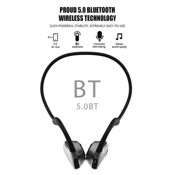 

5.0 Wireless Headphones Bluetooth Outdoor Sport Ear Buds Headset W/ Mic Handsfree Bone Conduction Earphone For IPhone Android