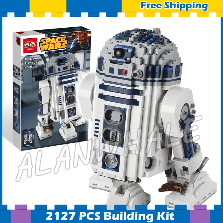 

2127pcs New Space Wars Ultimate Collector R2D2 Robots 05043 Big Size Model Building Blocks gifts Sets Game Compatible With