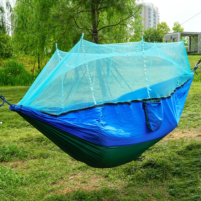Фирменная Москитная сетка для отдыха на природе, подвесная спальная кровать, качающийся гамак с парашютом для двойного кемпинга Hamac, портативная высокопрочная
