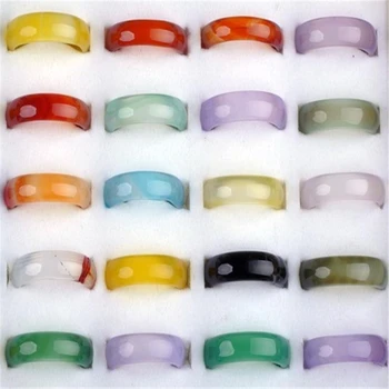 

PINKSEE 50Pcs/Lot Mixed Vintage Natural Natural Stone Ring For Women Unisex Fashion Charm Finger Rings Jewelry Gifts Wholesale