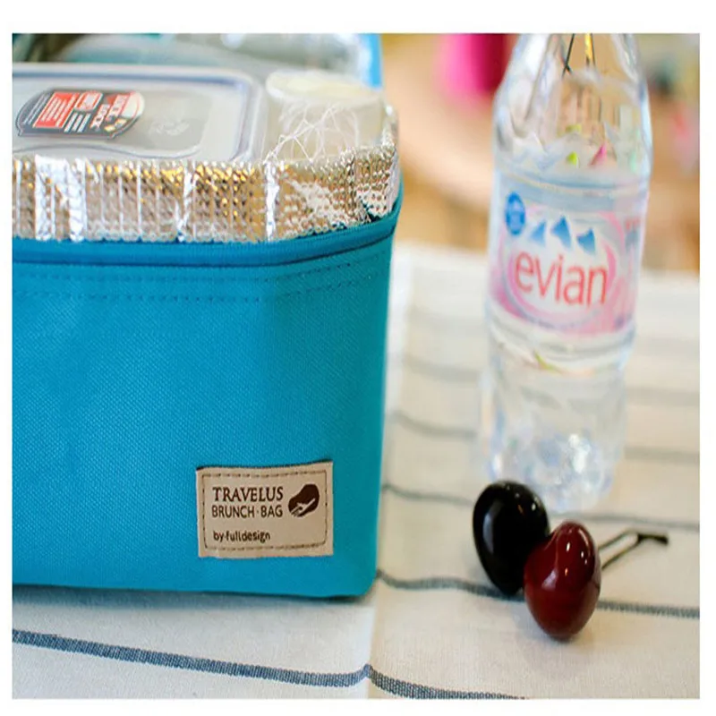 Горячая Милая женская обувь для девочек, детская сумка для обеда, переносная термо-сумка-холодильник, сумка для хранения, сумки для обедов - Цвет: Blue