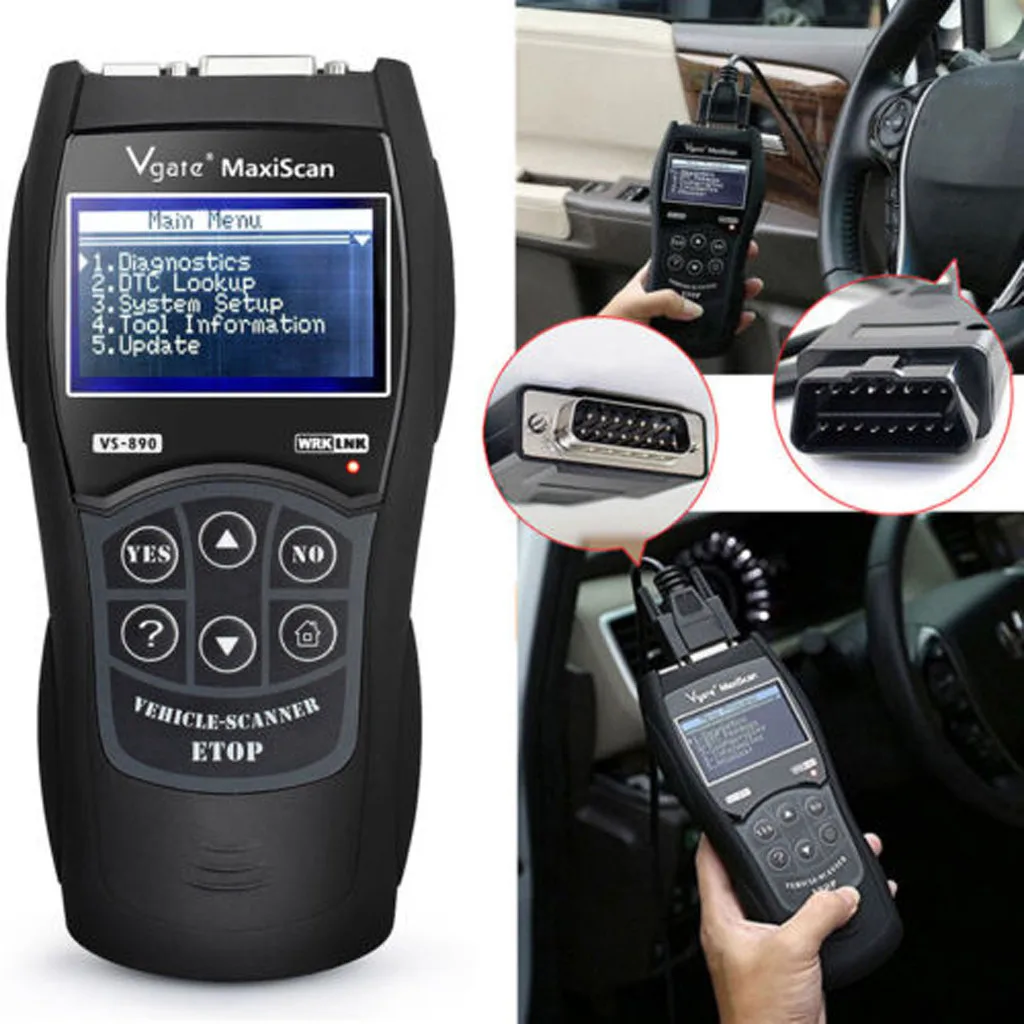 Универсальный Авто Vgate VS890 код ридер проверка двигателя OBD2 диагностический сканер EOBD диагностический инструмент Launch obd2 сканер# G7