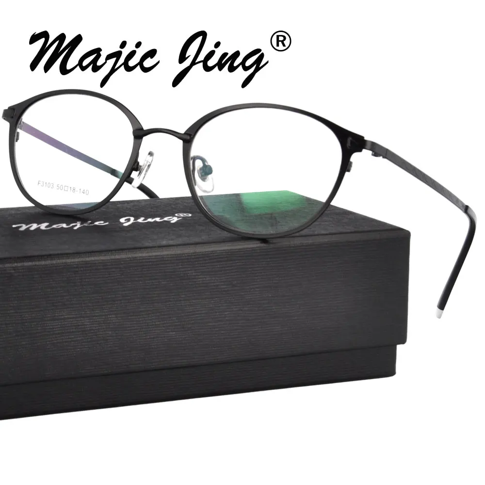 

Magic Jing stainless steel RX optical frames full rim myopia eyewear eyeglasses prescription spectacles for men F3103