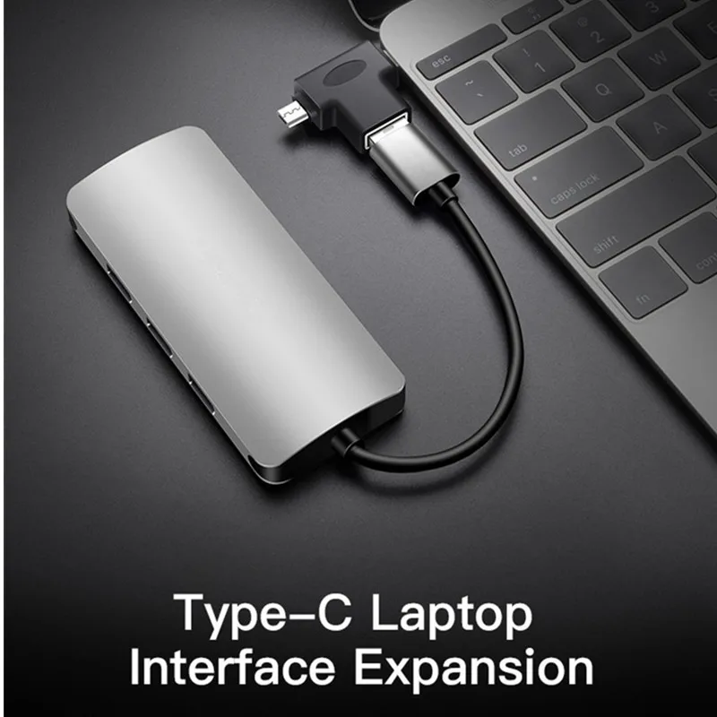 Кабель адаптер On The Go 2 в 1 Micro Тип usb C до USB 3 0 OTG конвертер для samsung Galaxy S10 S9 мобильных