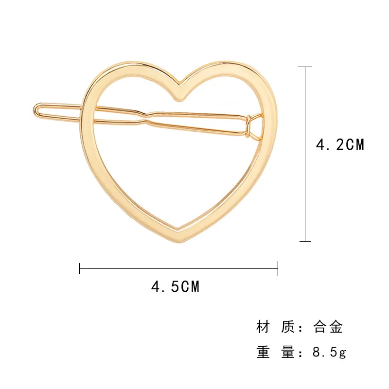1 шт. Модные женские заколки для волос девушки звезда зажим для волос сердце тонкие шпильки для волос украшения для волос ювелирные аксессуары