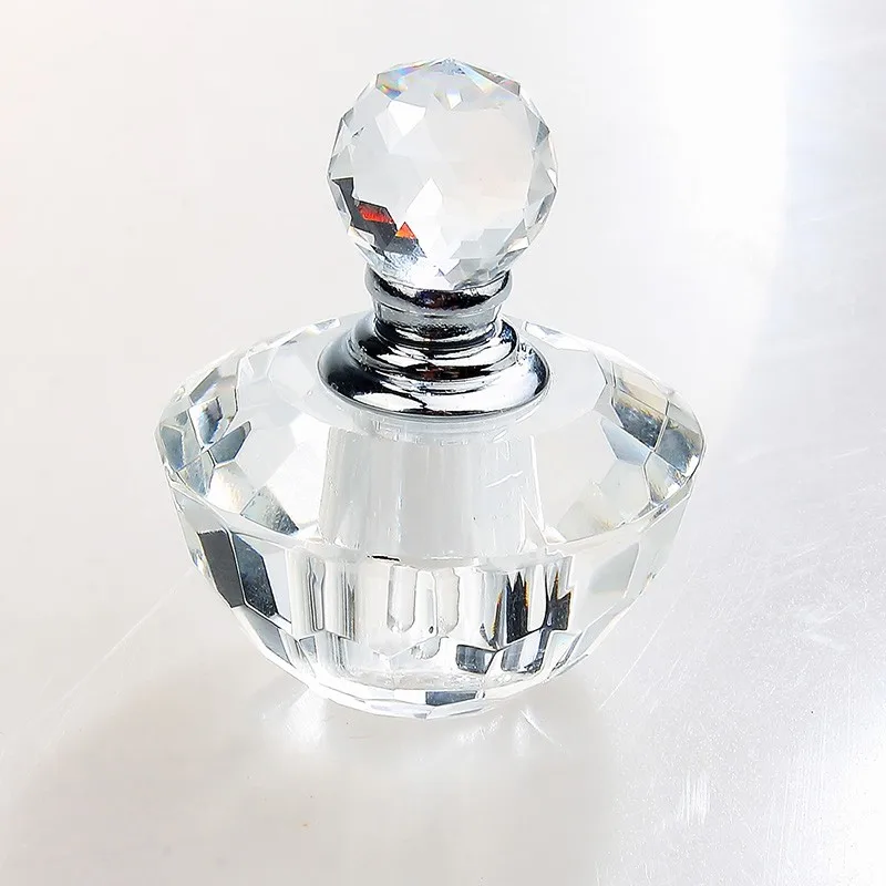 4ml  2inch Unique K9 Crystal Clear Empty  Refillable  Woman Perfume Bottle Lavender Cut Perfume Bottle Glass Bottle Lady Gift