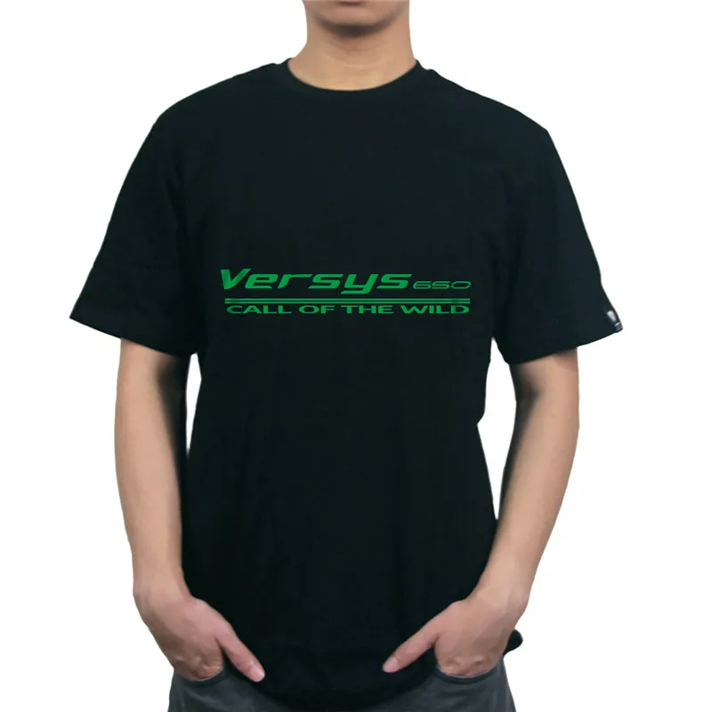 KODASKIN Guy's tops tees For Versys 650 Homme Guy's футболка в стиле мото с принтом хип-хоп хлопок - Цвет: Черный