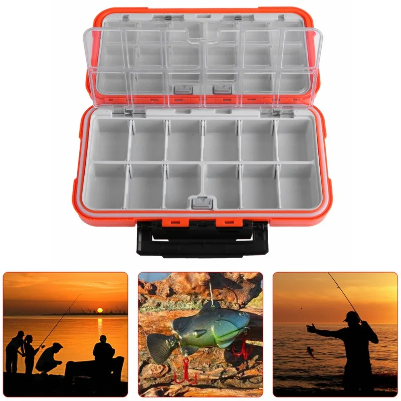 

Waterproof 30 Slots Fishing Boxes Plastic Large Storage Case Fly Carp Fishing Accessories Tools Bait Tackle Lure Storage Box