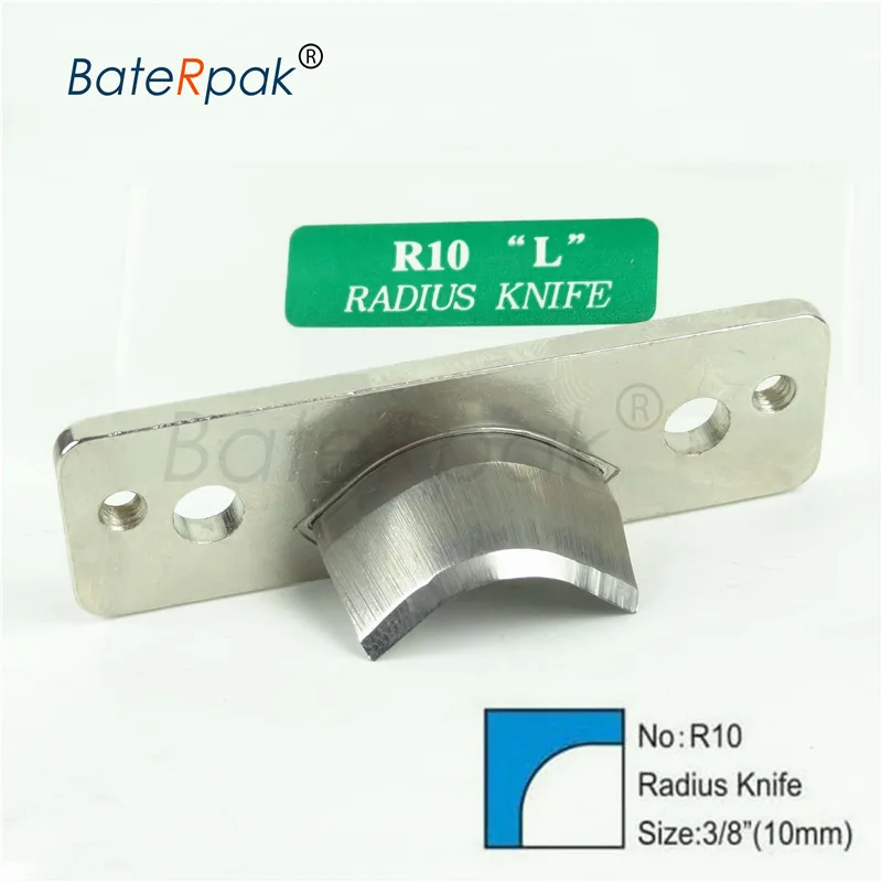 BateRpak R3.5mm/R6mm/R10mm/D6 отверстие/D21 полукруг/C15, S-100/S-200 календарь/книги угловой резак нож, угловой резак - Цвет: R10 knife only