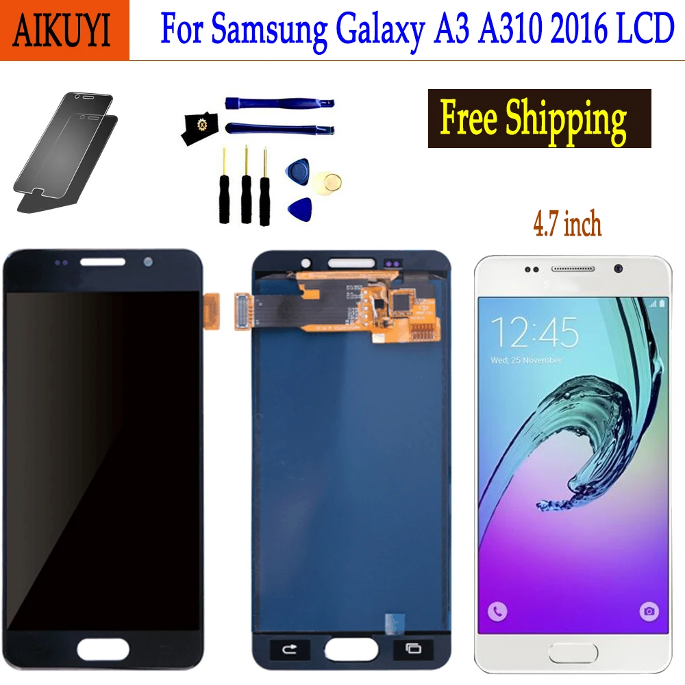 

For Samsung Galaxy A3 2016 A310 A310F A310H A310M LCD Display Touch Screen module Digitizer Assembly Parts Replacement