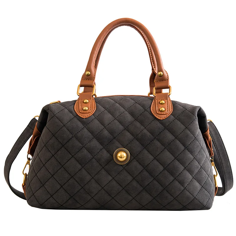 2019 Large Pocket Casual Tote Women's Handbag Shoulder Handbags Canvas Leather Capacity Bags For Women