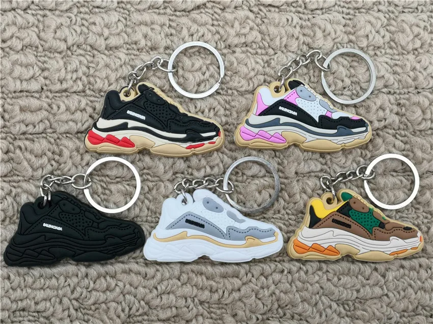 

Cute Mini Silicone Shoes Keychain Bag Charm Woman Key Ring Gift Sneaker Key Holder Pendant Accessories Shoes Key Chain 5 Colors
