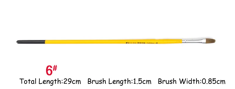 EZONE дерево желтый чип краски кисти Defferent размер кисти для детей художественные краски принадлежности акварель масляная краска кисти
