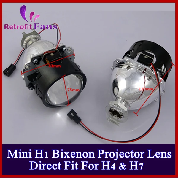 2.5'' Mini 6.0 HID Bi xenon Projector Lens Headlights Xenon Headlamp