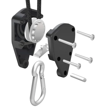 

1 Pcs 1/8 Inch 8 Feet Long Heavy Duty Adjustable Rope Clip Hanger 150lb Capacity B2Cshop
