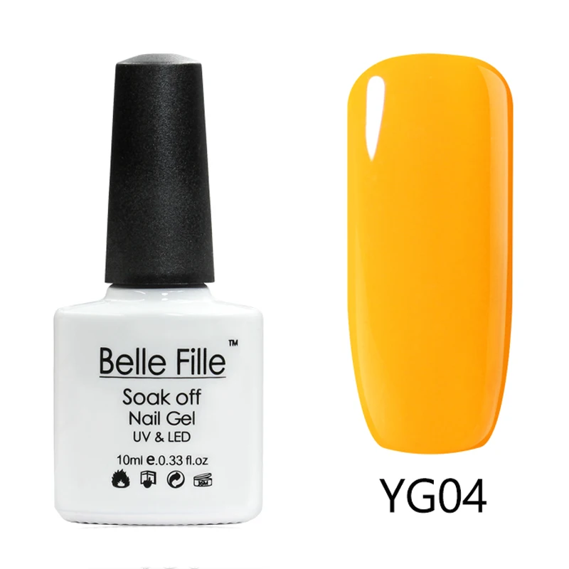 Belle Fille гель лак для ногтей маникюрный Soak Off неоновый UV Gel Nail Art Полупостоянный 10