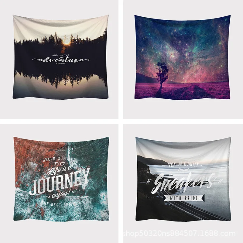 

Galaxy Tapestries Plant Printed Wall Hanging Wall Decoration Tapestry Beach Mat
