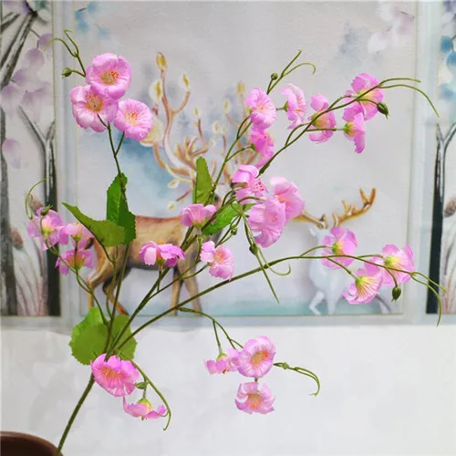 Фиолетовый Поддельные длинный стволовых Campanula 27,5" Длина Моделирование маленькая труба цветок для свадьбы дома декоративные искусственные цветы - Цвет: Фиолетовый