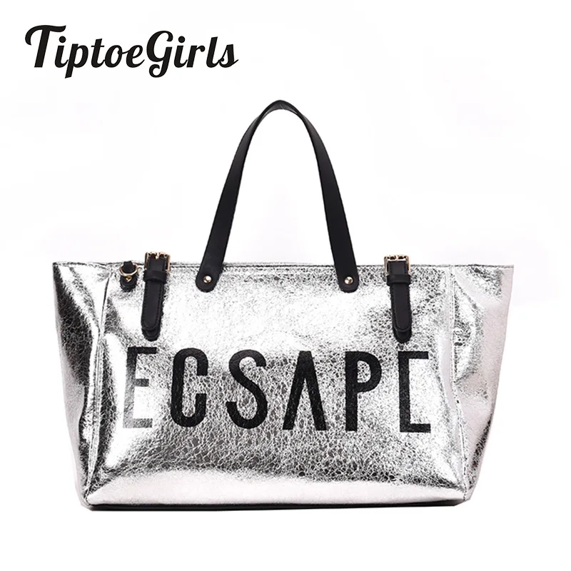

Letter Printing Fried Crack Pattern Ladies Handbag Big New Fashion Casual Wild Shoulder Messenger Bag Travel Bag