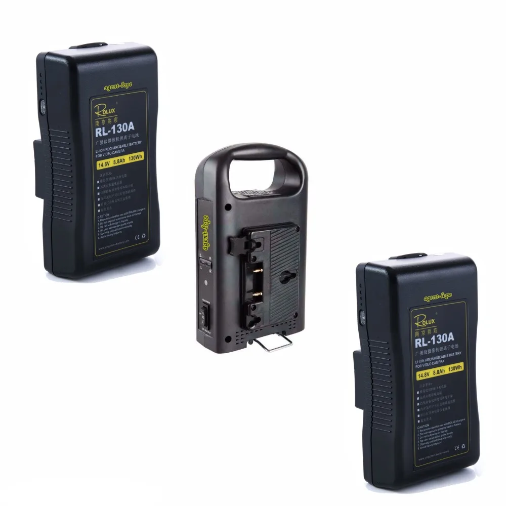 

2pcs*130Wh Li-ion Battery + 1pc* 2-channel Dual Charger Anton Bauer gold mount