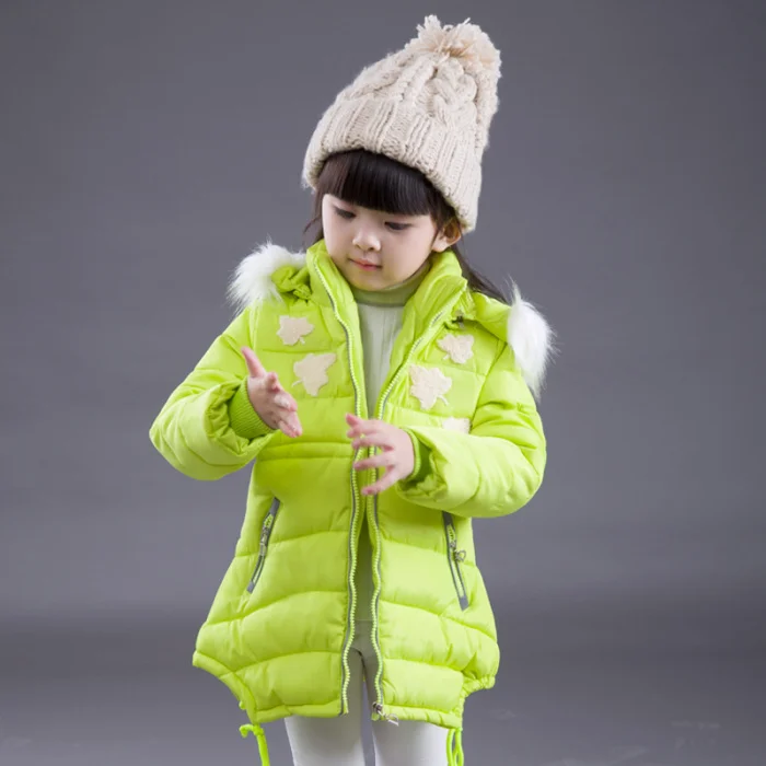 Осенне-весенняя детская куртка на подкладке из хлопка стеганый пуховик для девочек яркие цвета теплое толстое пальто для детей