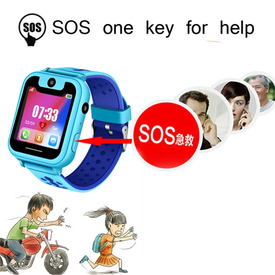 LIGE Детские умные часы мужские Часы светодиодный цветной сенсорный экран LBS Позиционирование трекер большой емкости батареи умные часы для ребенка+ коробка