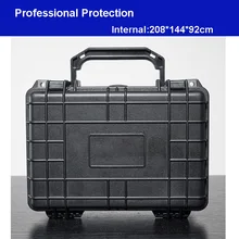 Водонепроницаемый чехол для инструмента toolbox защитный чехол для камеры ящик для инструментов чемодан ударопрочный с предварительно вырезанной губкой 208*144*92 мм