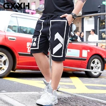 Летние новые мужские бермуды свободные прямые Гавайские повседневные шорты штаны с принтом Мужские брендовые GXXH Большие размеры мужские магазин 6XL