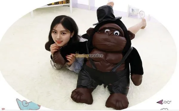Fancytrader 2015 Hot Selling! 31'' 80cm Super Funny Stuffed Soft Plush Cute Jumbo Muscle Chimpanzee Gorilla, Free Shipping FT50768 (5)