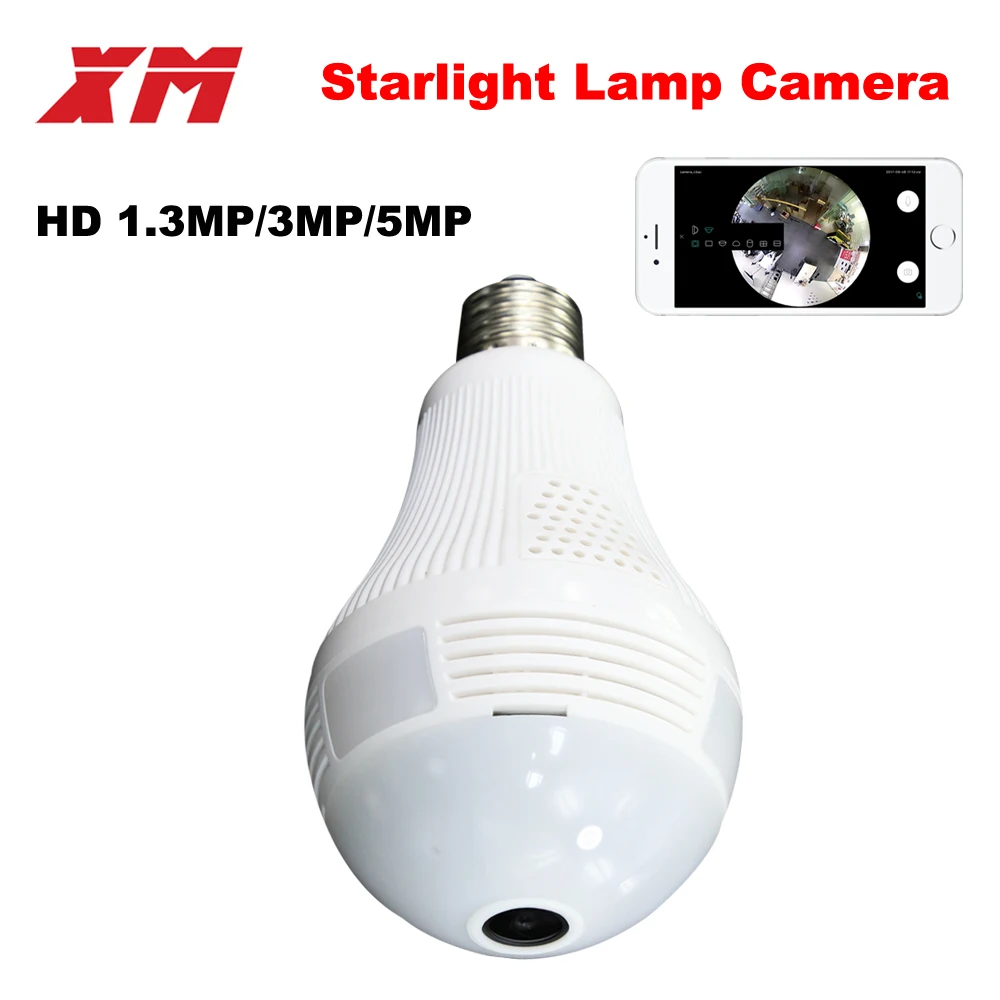Панорамная HD ip камера 360 VR 960P 1080P 3MP умный светодиодный фонарик лампа ночного