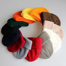 Ins стильная вязаная шапка в Корейском стиле Ins для мужчин и женщин, одноцветная дикая вязанная шапка в стиле хип-хоп, капюшон в виде арбуза, кепка Лыжная шапка, шерстяная шапка