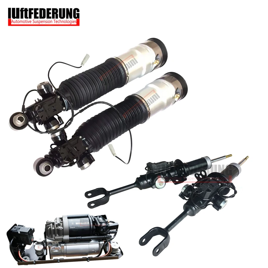 

Luftfederuhhng 2pcs Front Shock 2pcs Rear Air Ride 1pc Air Pump Fit BMW F01 F02 37126791929(30) 37116850221(222) 37206864215