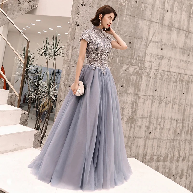 

Beauty Emily Long Lace Evening Dresses 2019 Long Floor-Length Formal Party Evening Prom Dresses Gowns