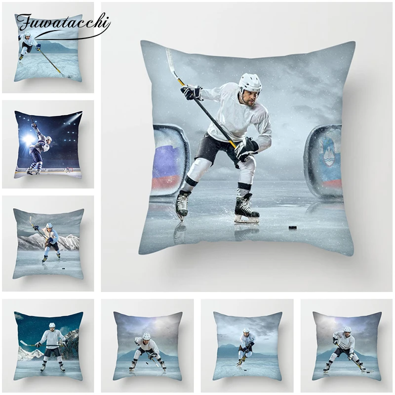 Fuwatacchi НХЛ хоккей на льду наволочка для ледяных коньков Спорт Stlye Печать наволочка домашнее украшение для дивана аксессуары наволочка