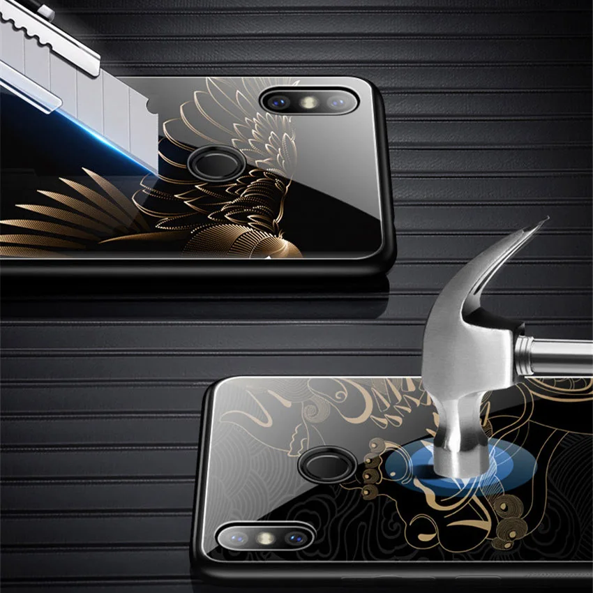 Для Xiaomi mi 8 чехол с изображением дракона из закаленного стекла Aixuan чехол для Xiaomi mi 8 se mi x 2 2s 3 note3 противоударный стеклянный чехол