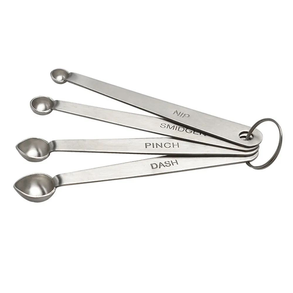 

4Pcs Stainless Steel Spice Measuring Spoons Baking Spoon Kitchen Cooker Tools 1.109