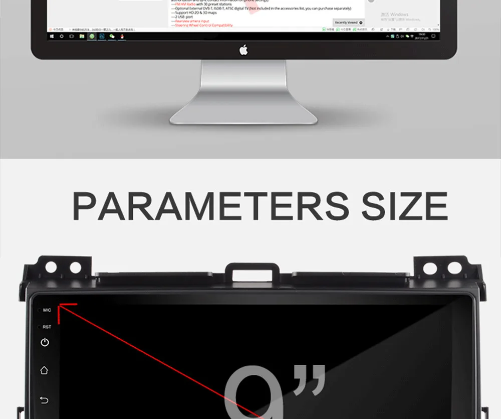 Cheap Hoxiao Android 6 for Toyota Prado 120 Land Cruiser 2004-2009 GPS HD multimedia player map navigation WIFI 9 inch 2DIN car radio 11