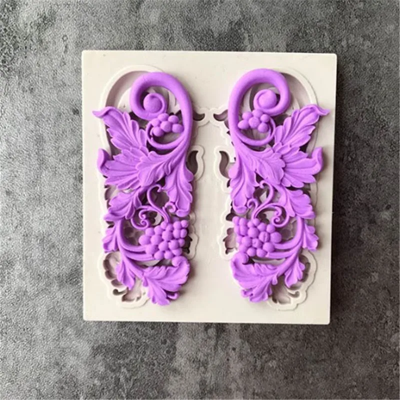 

4YANG Fondant Mold Cake Decorating Tools Chocolate Gumpaste Mould Cake Decorating Border European Relief Silicone Molds G