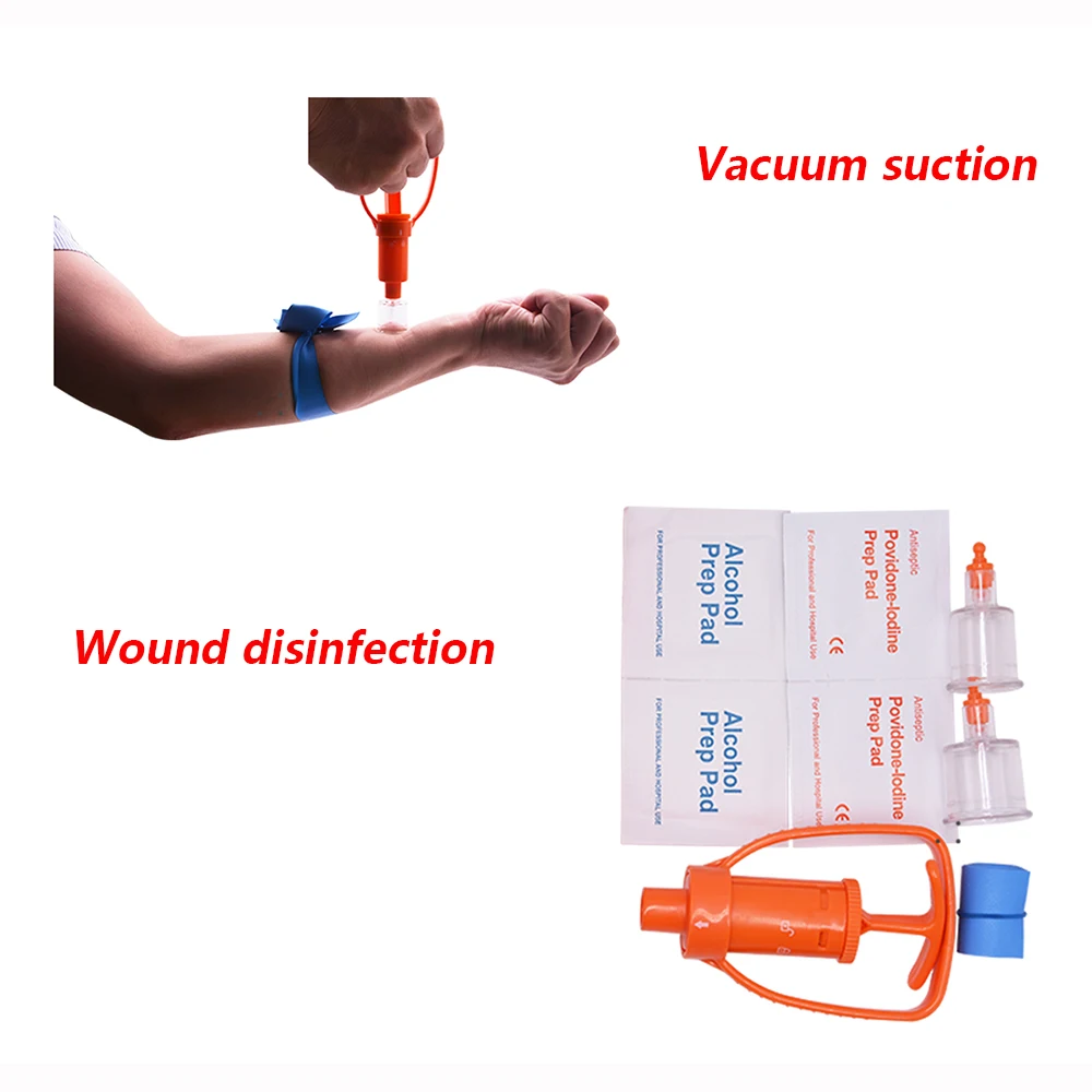 Вакуумный препарат присоски яда SL-166 из АБС-пластика на открытом воздухе укус змеи практичное оборудование для выживания на природе, для кемпинга, Портативный