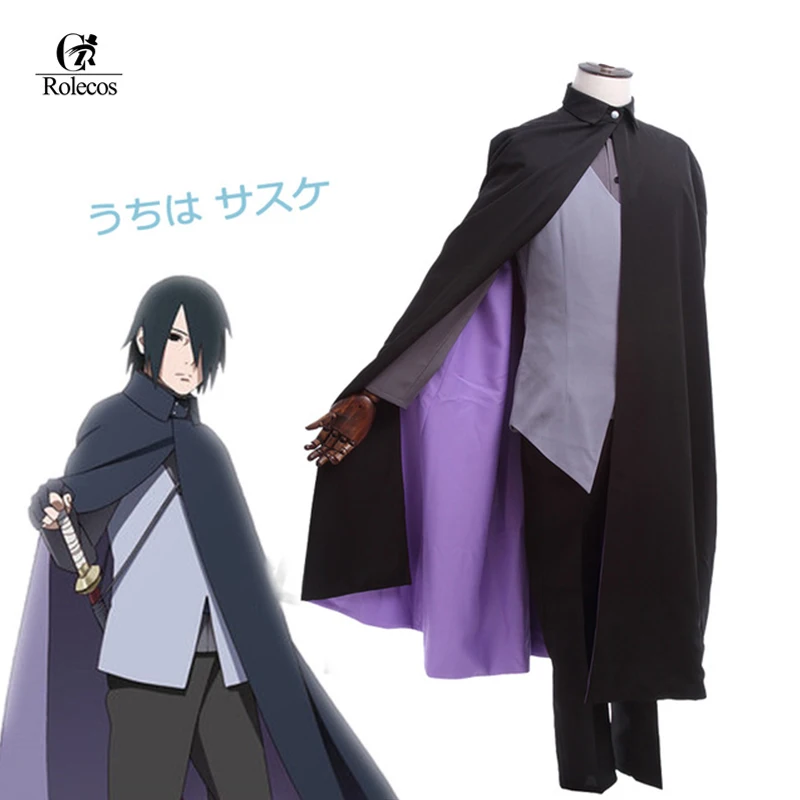 

ROLECOS Japanese Anime Boruto Naruto The Movie Uchiha Sasuke Cosplay Costume Customized Uniform Suit