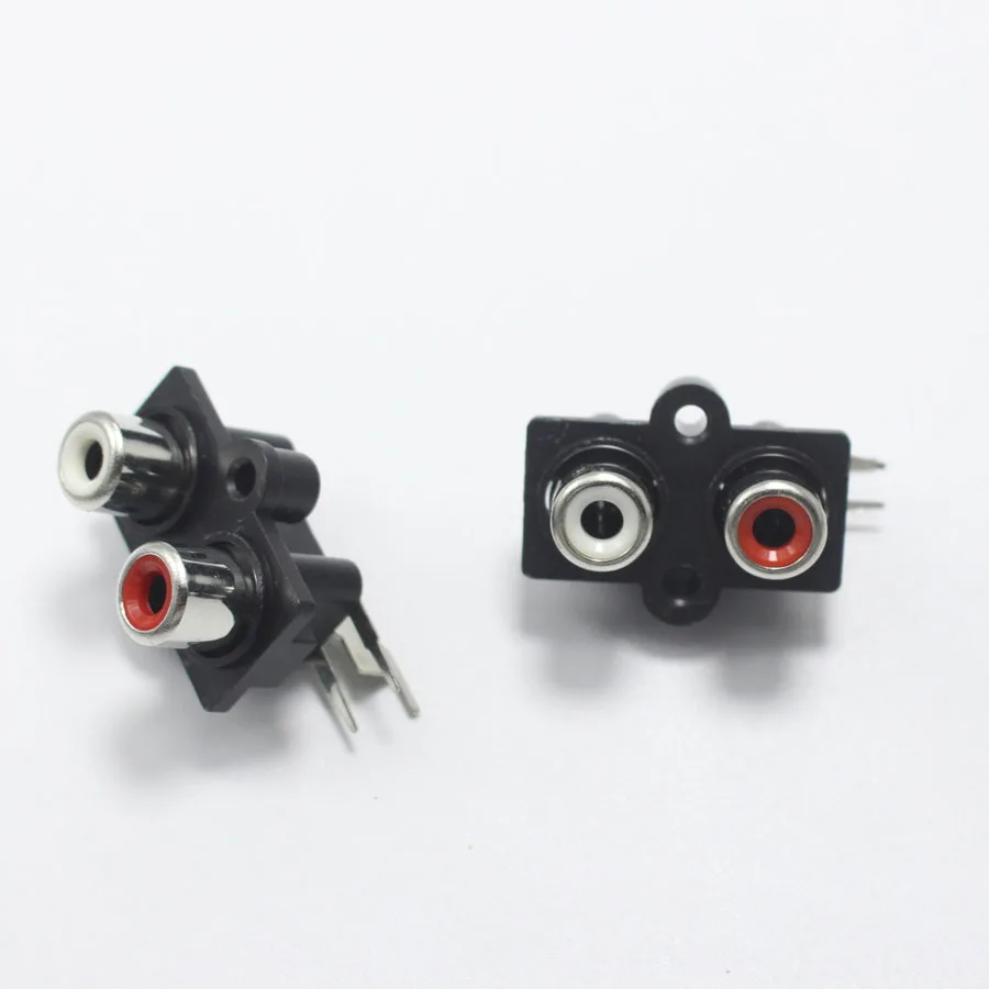 2 шт. RCA контактный красный + белый женский аудио и видео разъем AV входа