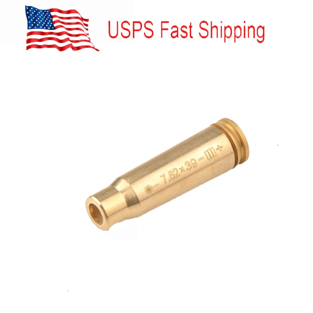 

US Tactical Laser Boresighter CAL 7.62X39 Laser Bore Sighter Brass Cartridge Red Laser Boresighter with Battery