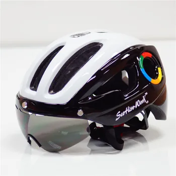 Schofiro Mtb casco de Bicicleta de montaña visera lente gafas de sol Bicicleta casco M54-58cm