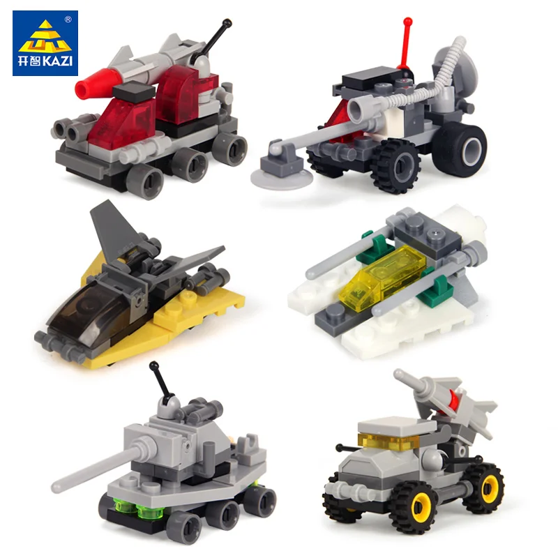 

Kids Toys Stacking Mini Blocks Bricks Military Cars Educational Toys For Children Gift Plastic Tanks Plane